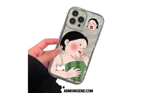 Ốp lưng iPhone 15 Hàn quốc đẹp trong suốt in hình coquette cute ngộ nghĩnh